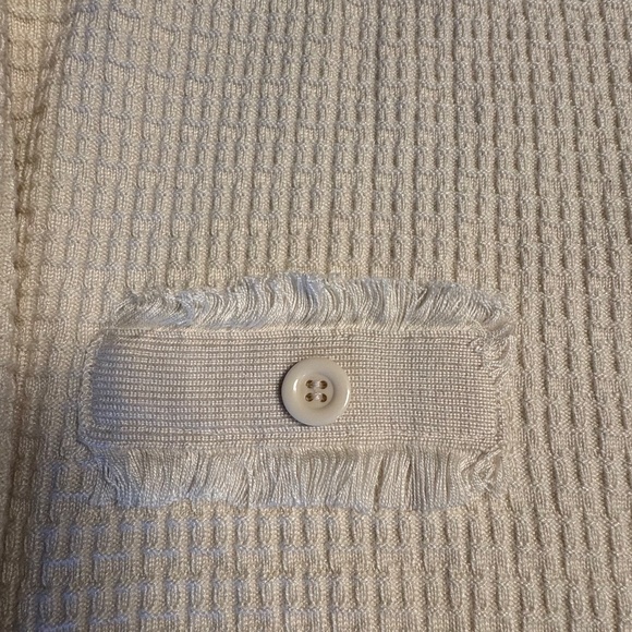 Cream Crop Cardigan, Size L, Adrianna Papell, NWOT - Picture 6 of 11